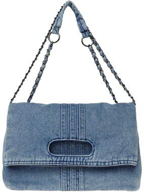 Denim Purses For Women Blue Jean Purse Crossbody Bags Retro Shoulder Bag With Ad